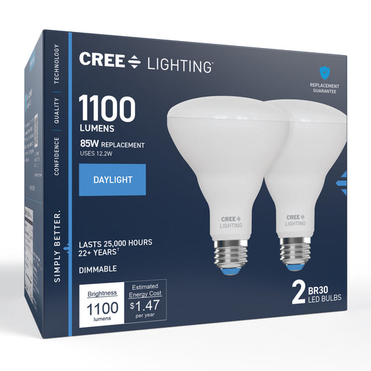 85W Replacement BR30 Daylight Medium E26 Base Dimmable LED Light Bulb (2-Pack)