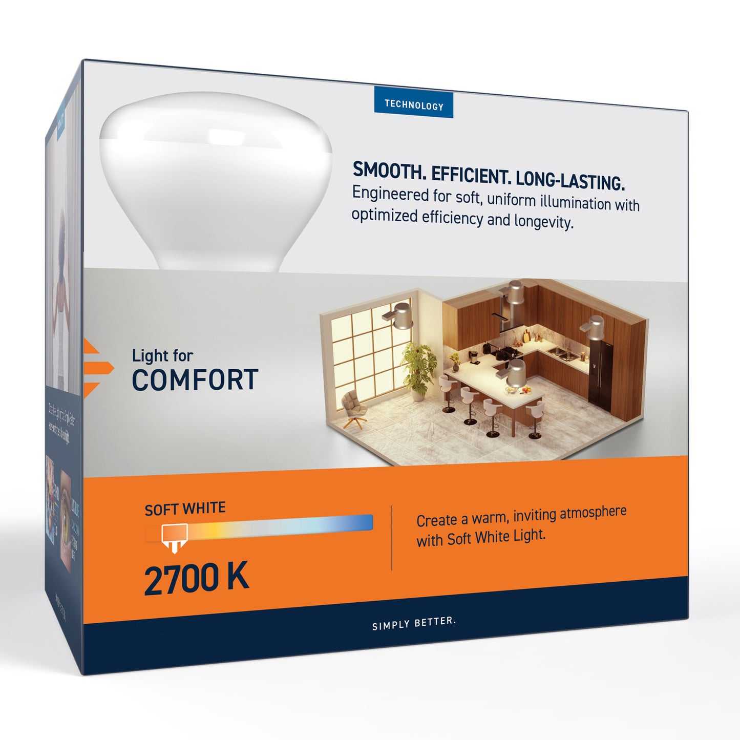 85W Replacement BR40 Soft White Medium E26 Base Dimmable LED Light Bulb (2-Pack)