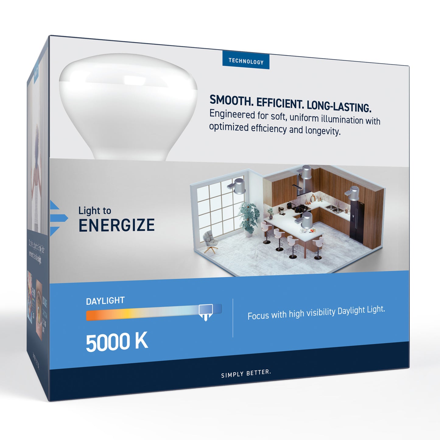 85W Replacement BR40 Daylight Medium E26 Base Dimmable LED Light Bulb (2-Pack)