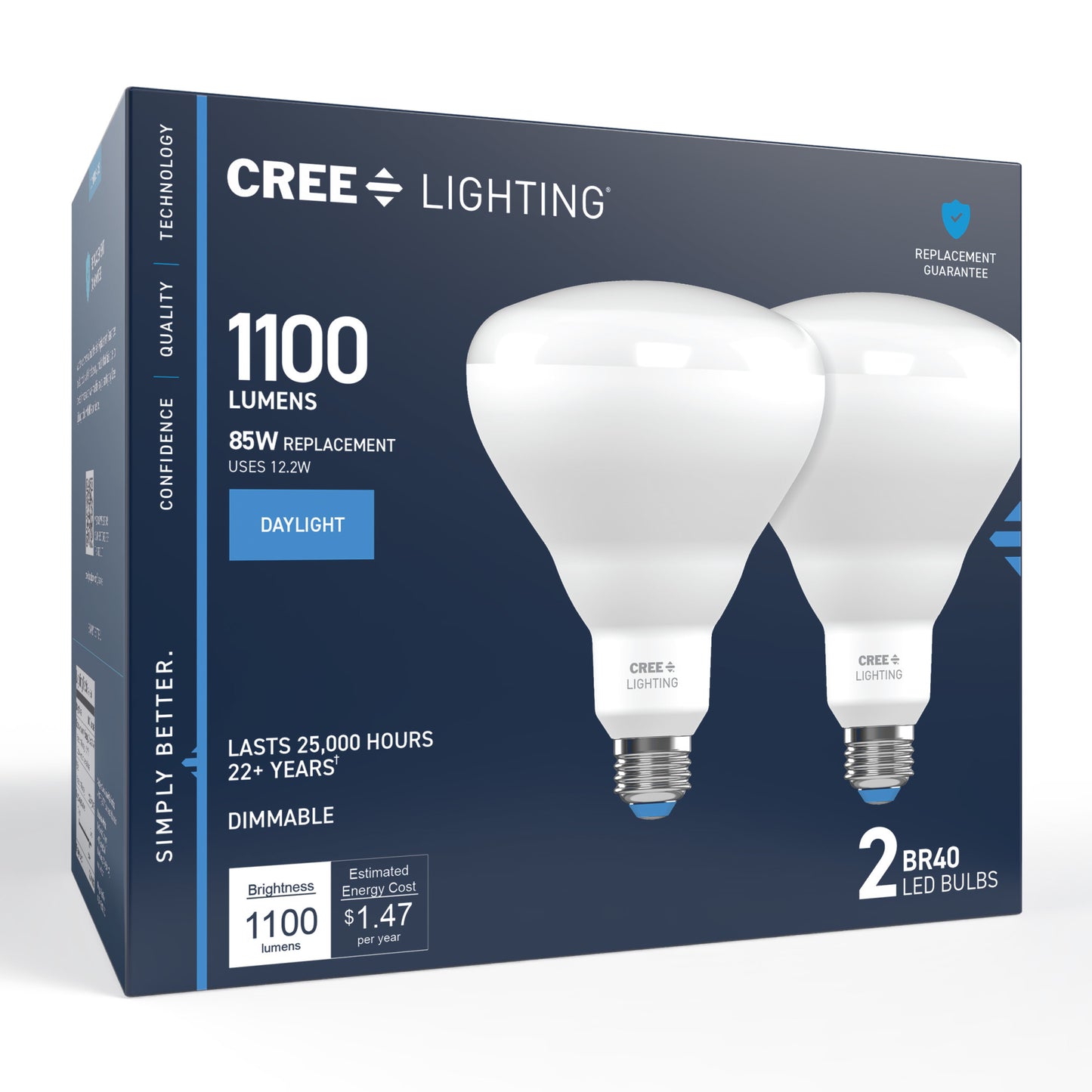 85W Replacement BR40 Daylight Medium E26 Base Dimmable LED Light Bulb (2-Pack)