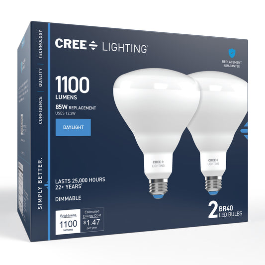 85W Replacement BR40 Daylight Medium E26 Base Dimmable LED Light Bulb (2-Pack)