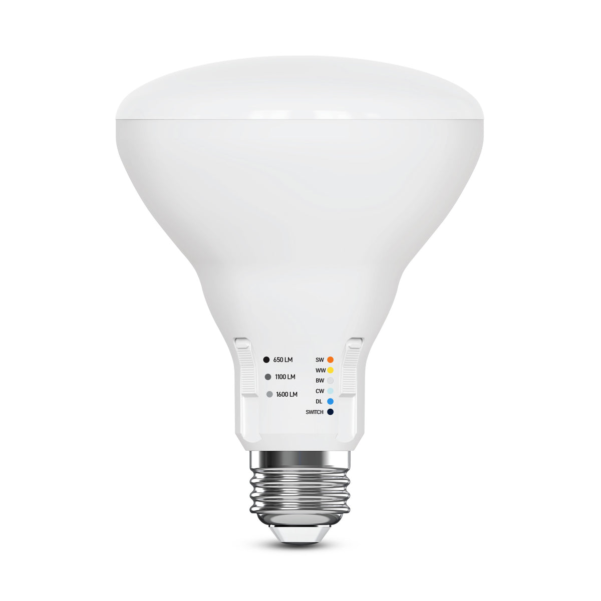 65/85/100W Replacement BR30 Adjustable Brightness 5 Shades + Switch Mode Medium E26 Base Dimmable LED Light Bulb (2-Pack)