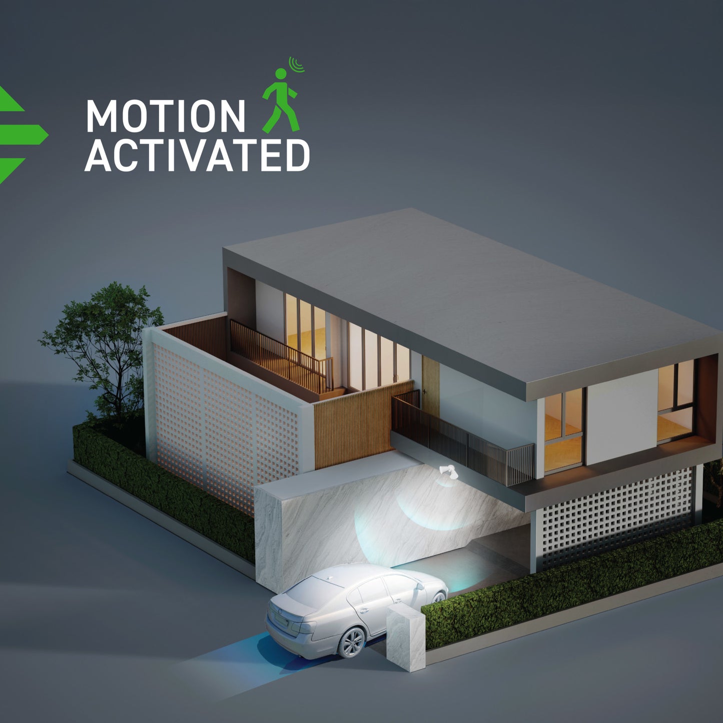 100W Replacement A19 Motion Activated Switchable White Medium E26 Base Non-Dimmable LED Light Bulb