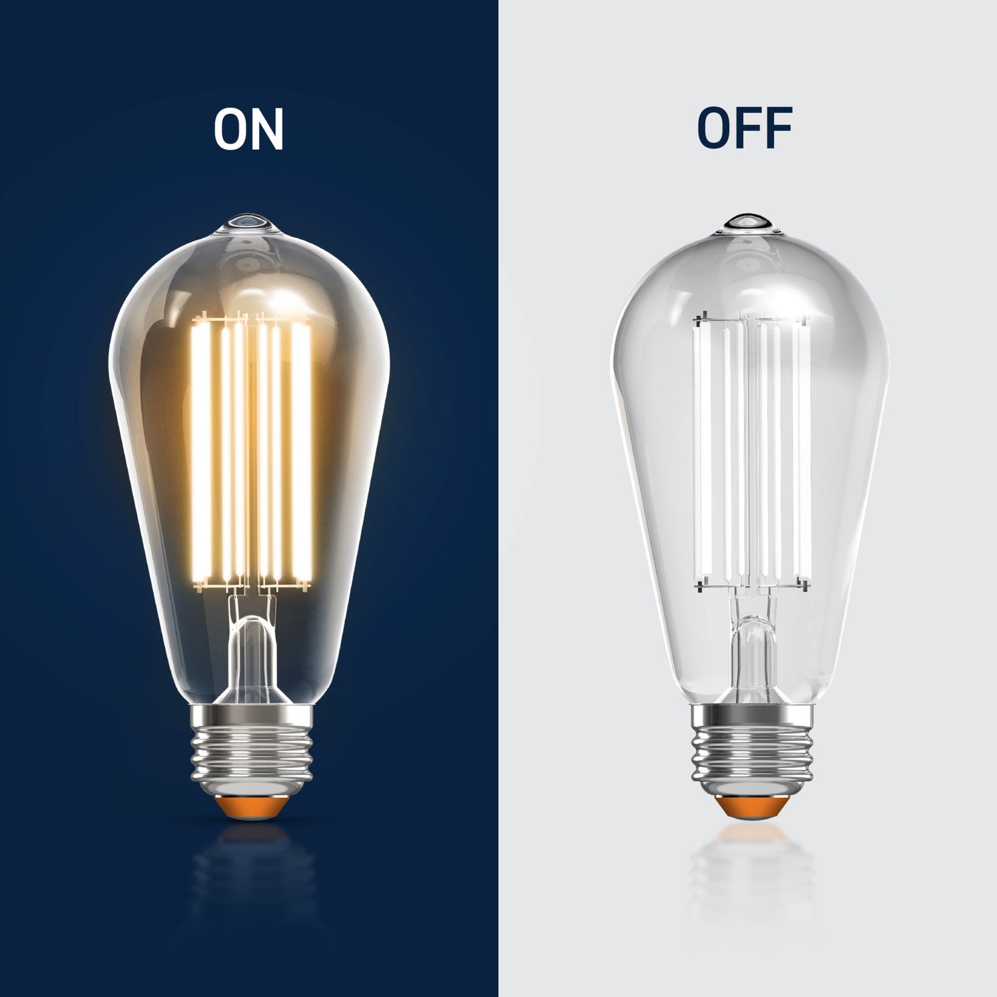 100W Replacement ST19 White Filament Soft White Medium E26 Base Dimmable LED Light Bulb (2-Pack)