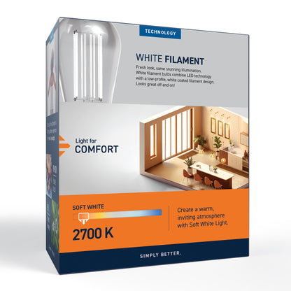 100W Replacement ST19 White Filament Soft White Medium E26 Base Dimmable LED Light Bulb (2-Pack)
