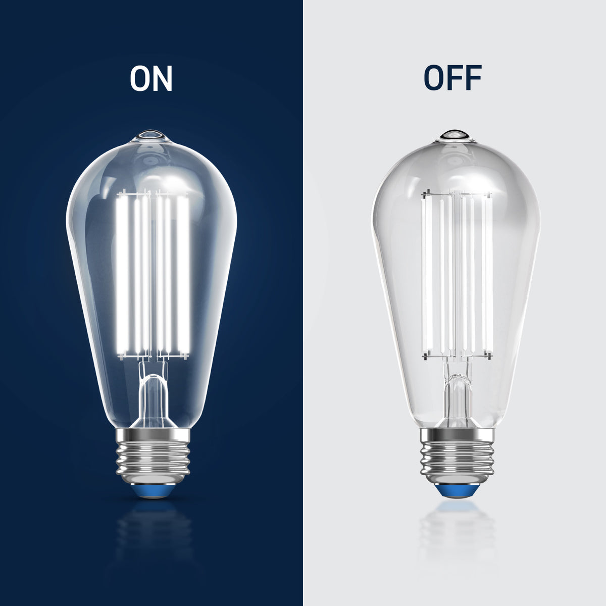 100W Replacement ST19 White Filament Daylight Medium E26 Base Dimmable LED Light Bulb (2-Pack)