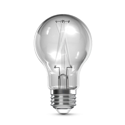 100W Replacement A19 White Filament Bright White Medium E26 Base Dimmable LED Light Bulb (4-Pack)