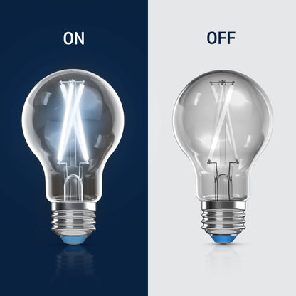 100W Replacement A19 White Filament Daylight Medium E26 Base Dimmable LED Light Bulb (4-Pack)