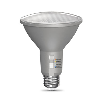 150W Replacement PAR30 Super Bright 5 Shades + Switch Mode Medium E26 Base Dimmable LED Light Bulb (2-Pack)