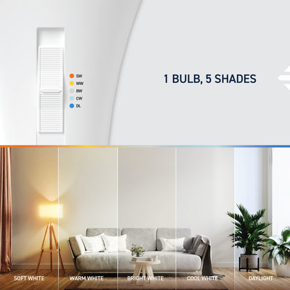 50/100/150W Replacement A21 Adjustable Brightness Switchable White Medium E26 Base Non-Dimmable LED Light Bulb