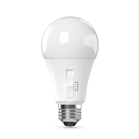 50/100/150W Replacement A21 Adjustable Brightness Switchable White Medium E26 Base Non-Dimmable LED Light Bulb