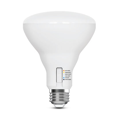 150W Replacement BR30 Super Bright 5 Shades + Switch Mode Medium E26 Base Dimmable LED Light Bulb (2-Pack)