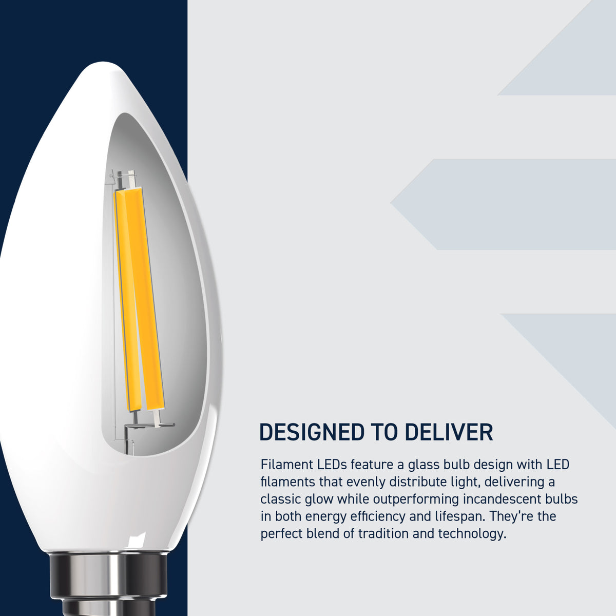 40W Replacement B10 Soft White Candelabra E12 Base Dimmable LED Light Bulb (3-Pack)