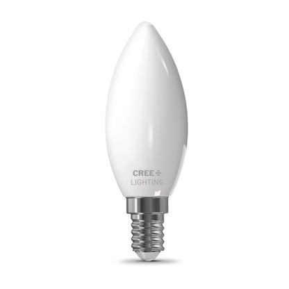 40W Replacement B10 Bright White Candelabra E12 Base Dimmable LED Light Bulb (3-Pack)