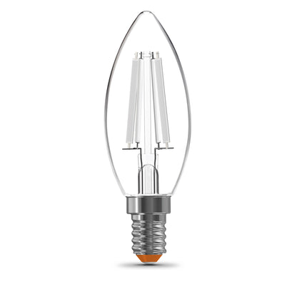 40W Replacement B10 White Filament Soft White Candelabra E12 Base Dimmable LED Light Bulb (3-Pack)
