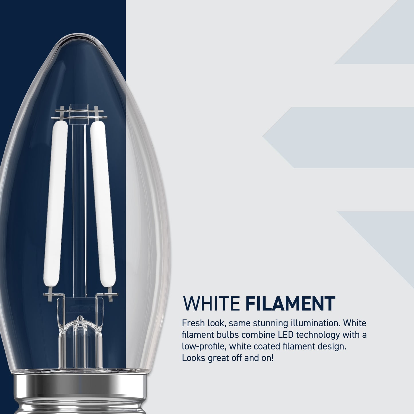 40W Replacement B10 White Filament Switchable White Medium E26 Base Dimmable LED Light Bulb (3-Pack)