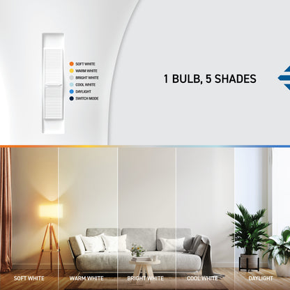 200W Replacement A21 Super Bright 5 Shades + Switch Mode Medium E26 Base Dimmable LED Light Bulb