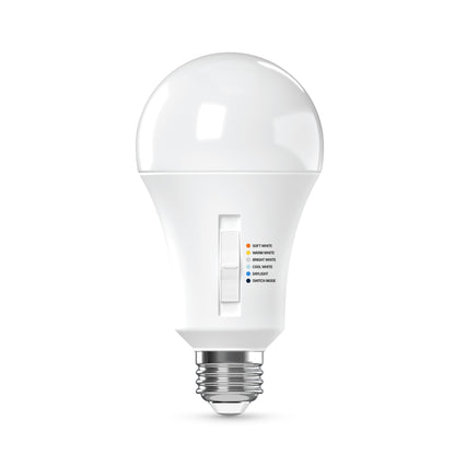 200W Replacement A21 Super Bright 5 Shades + Switch Mode Medium E26 Base Dimmable LED Light Bulb