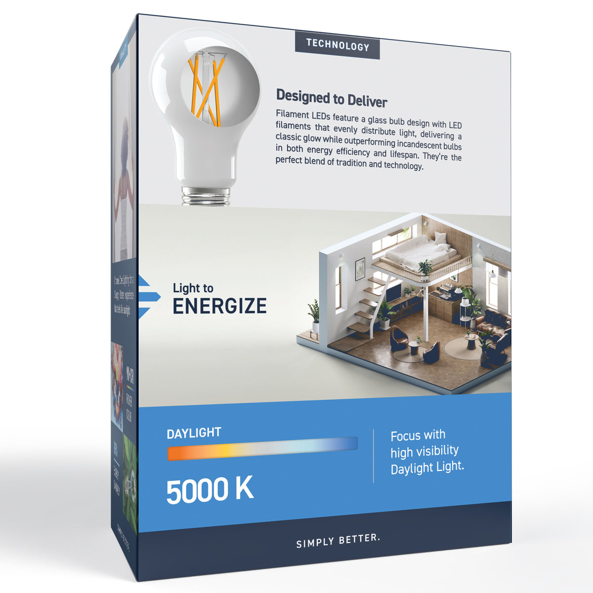 40W Replacement A19 Daylight Medium E26 Base Dimmable LED Light Bulb (4-Pack)