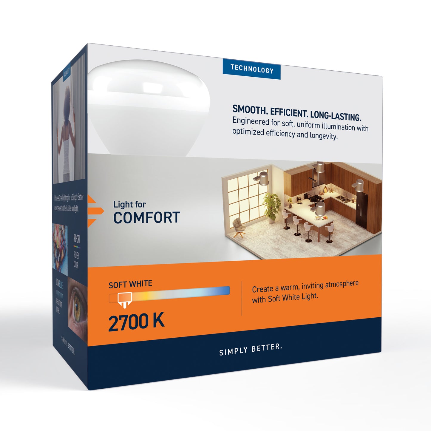 45W Replacement R20 Soft White Medium E26 Base Dimmable LED Light Bulb (2-Pack)