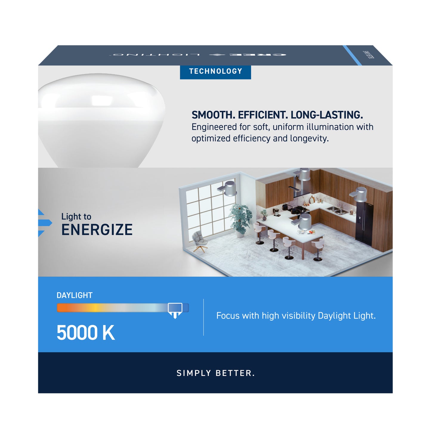 45W Replacement R20 Daylight Medium E26 Base Dimmable LED Light Bulb (2-Pack)