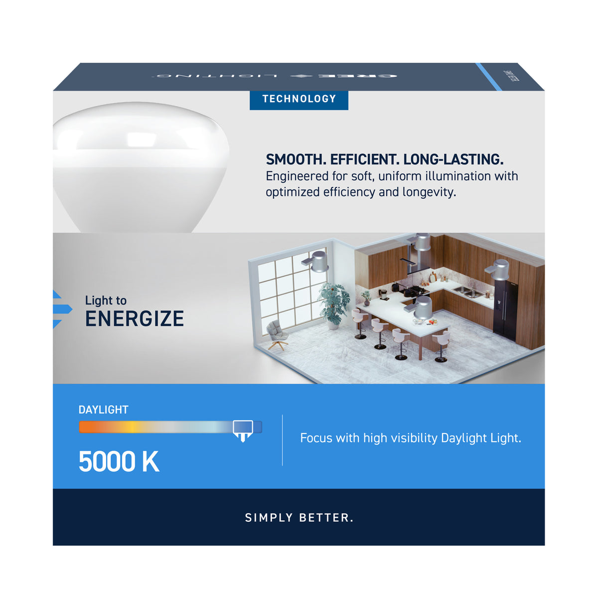 45W Replacement R20 Daylight Medium E26 Base Dimmable LED Light Bulb (2-Pack)