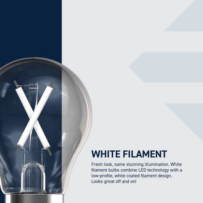 60W Replacement A15 White Filament Switchable White Medium E26 Base Dimmable LED Light Bulb (2-Pack)
