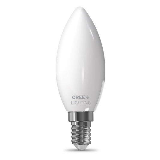 60W Replacement B10 Bright White Candelabra E12 Base Dimmable LED Light Bulb (3-Pack)