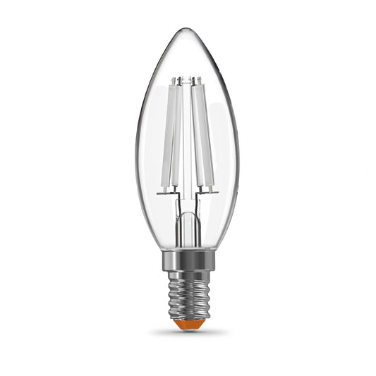 60W Replacement B10 White Filament Soft White Candelabra E12 Base Dimmable LED Light Bulb (3-Pack)