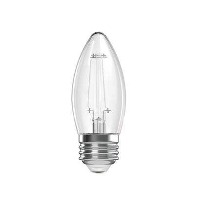 60W Replacement B10 White Filament Switchable White Medium E26 Base Dimmable LED Light Bulb (3-Pack)