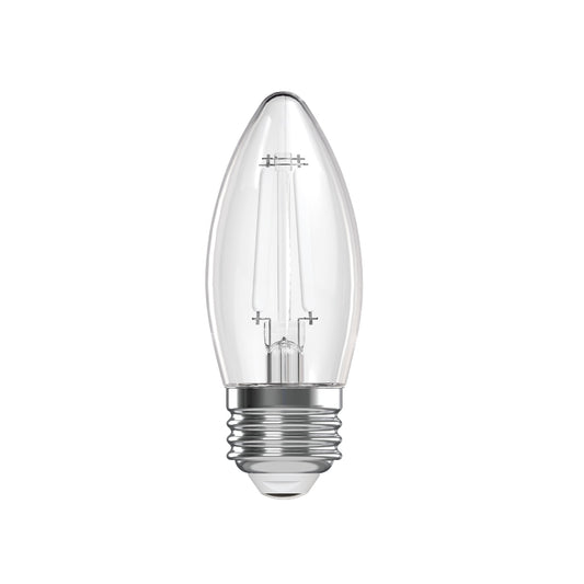 60W Replacement B10 White Filament Switchable White Medium E26 Base Dimmable LED Light Bulb (3-Pack)