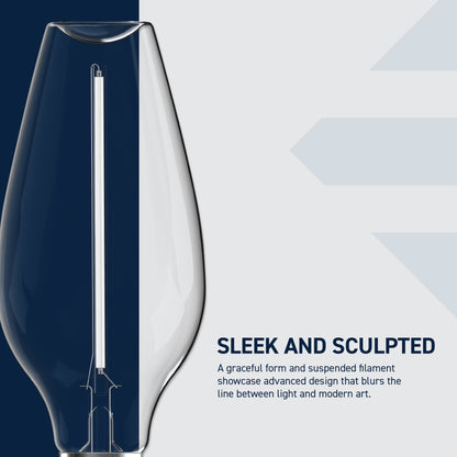 60W Replacement Bottle White Filament Soft White Medium E26 Base Dimmable LED Light Bulb