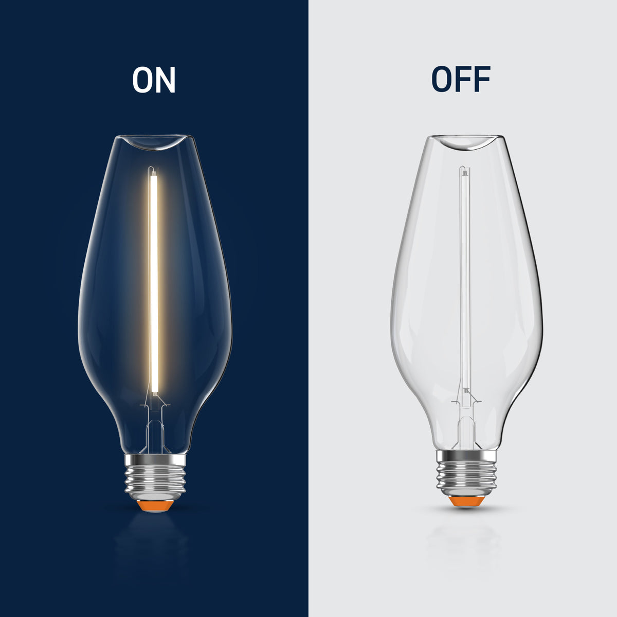 60W Replacement Bottle White Filament Soft White Medium E26 Base Dimmable LED Light Bulb