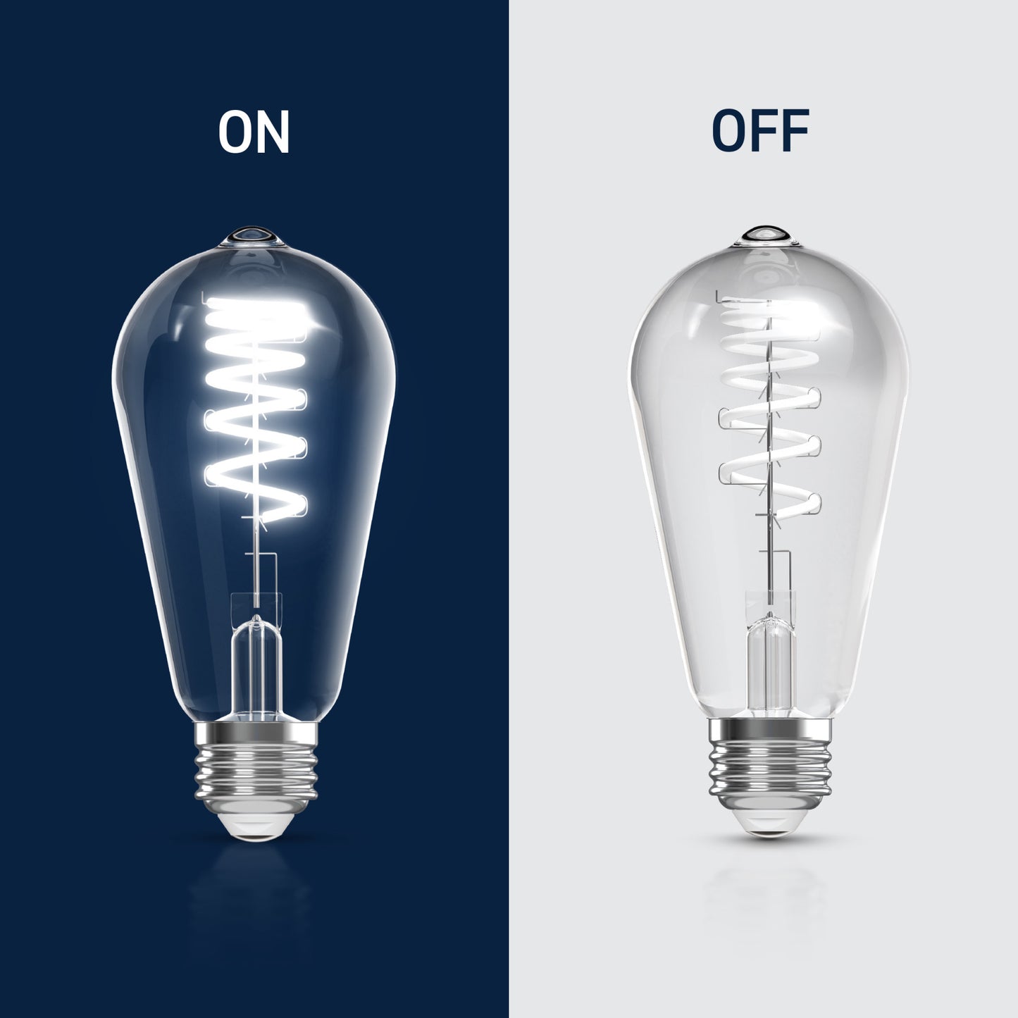 60W Replacement ST19 White Filament Switchable White Medium E26 Base Dimmable LED Light Bulb (2-Pack)