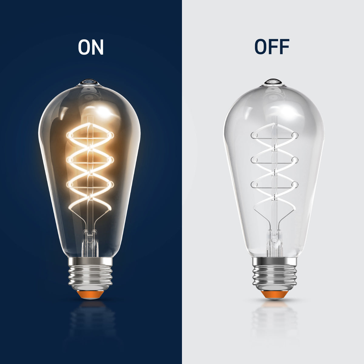 60W Replacement ST19 White Filament Soft White Medium E26 Base Dimmable LED Light Bulb (2-Pack)