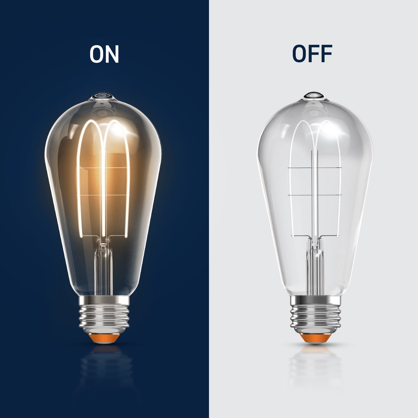 60W Replacement ST19 White Filament Soft White Medium E26 Base Dimmable LED Light Bulb (2-Pack)