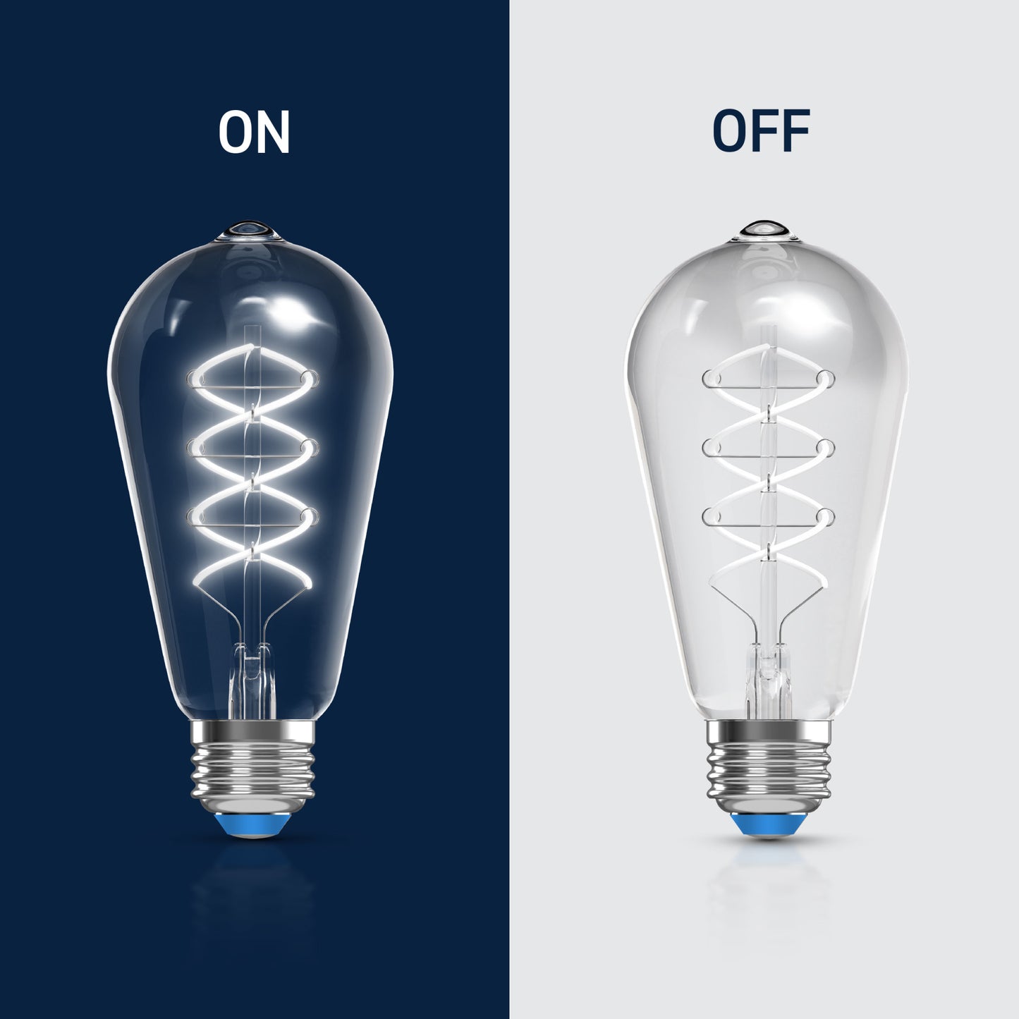 60W Replacement ST19 White Filament Daylight Medium E26 Base Dimmable LED Light Bulb (2-Pack)