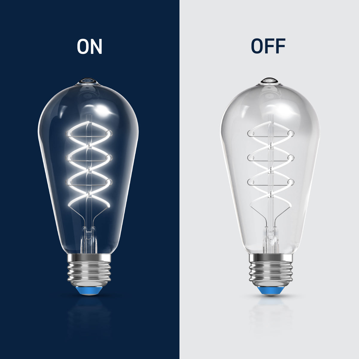 60W Replacement ST19 White Filament Daylight Medium E26 Base Dimmable LED Light Bulb (2-Pack)
