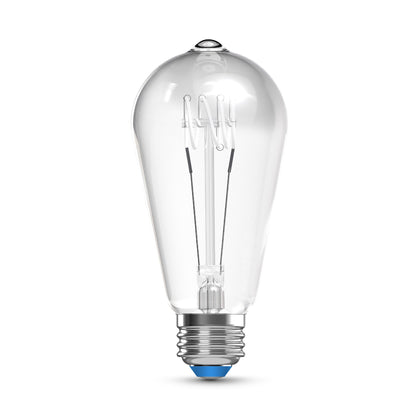 60W Replacement ST19 White Filament Daylight Medium E26 Base Dimmable LED Light Bulb (2-Pack)