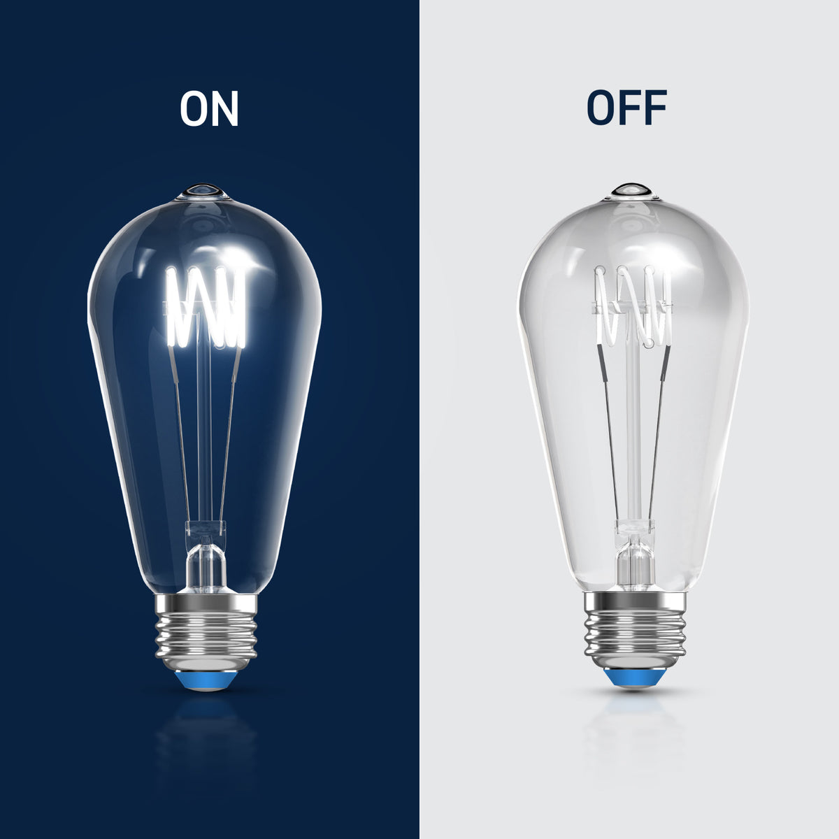 60W Replacement ST19 White Filament Daylight Medium E26 Base Dimmable LED Light Bulb (2-Pack)