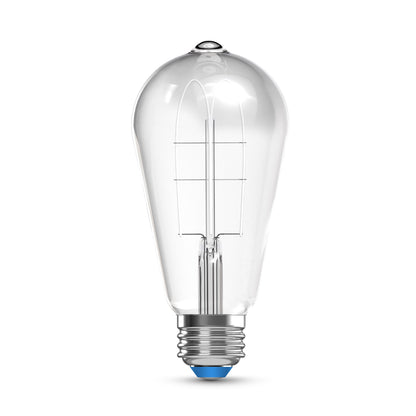 60W Replacement ST19 White Filament Daylight Medium E26 Base Dimmable LED Light Bulb (2-Pack)