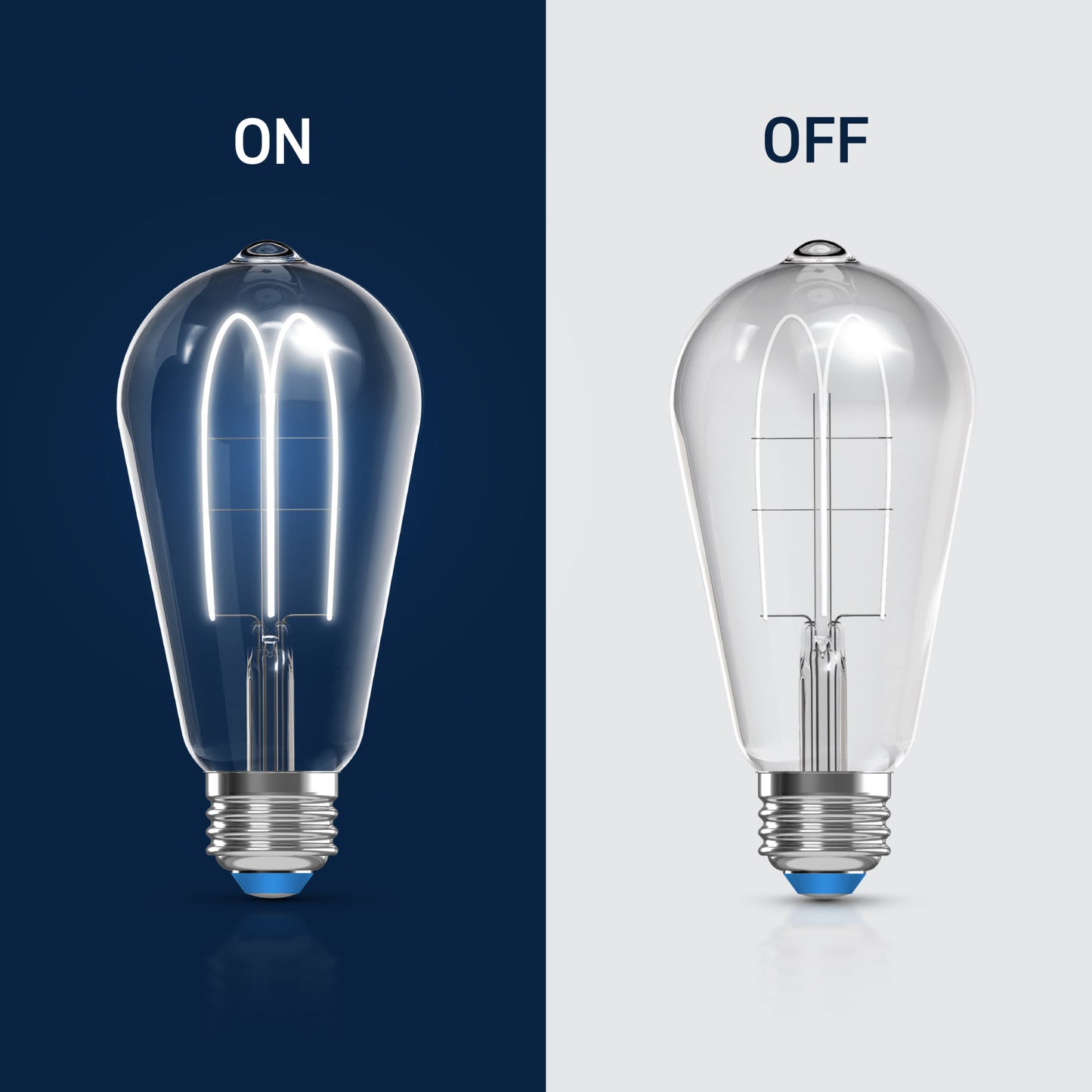 60W Replacement ST19 White Filament Daylight Medium E26 Base Dimmable LED Light Bulb (2-Pack)