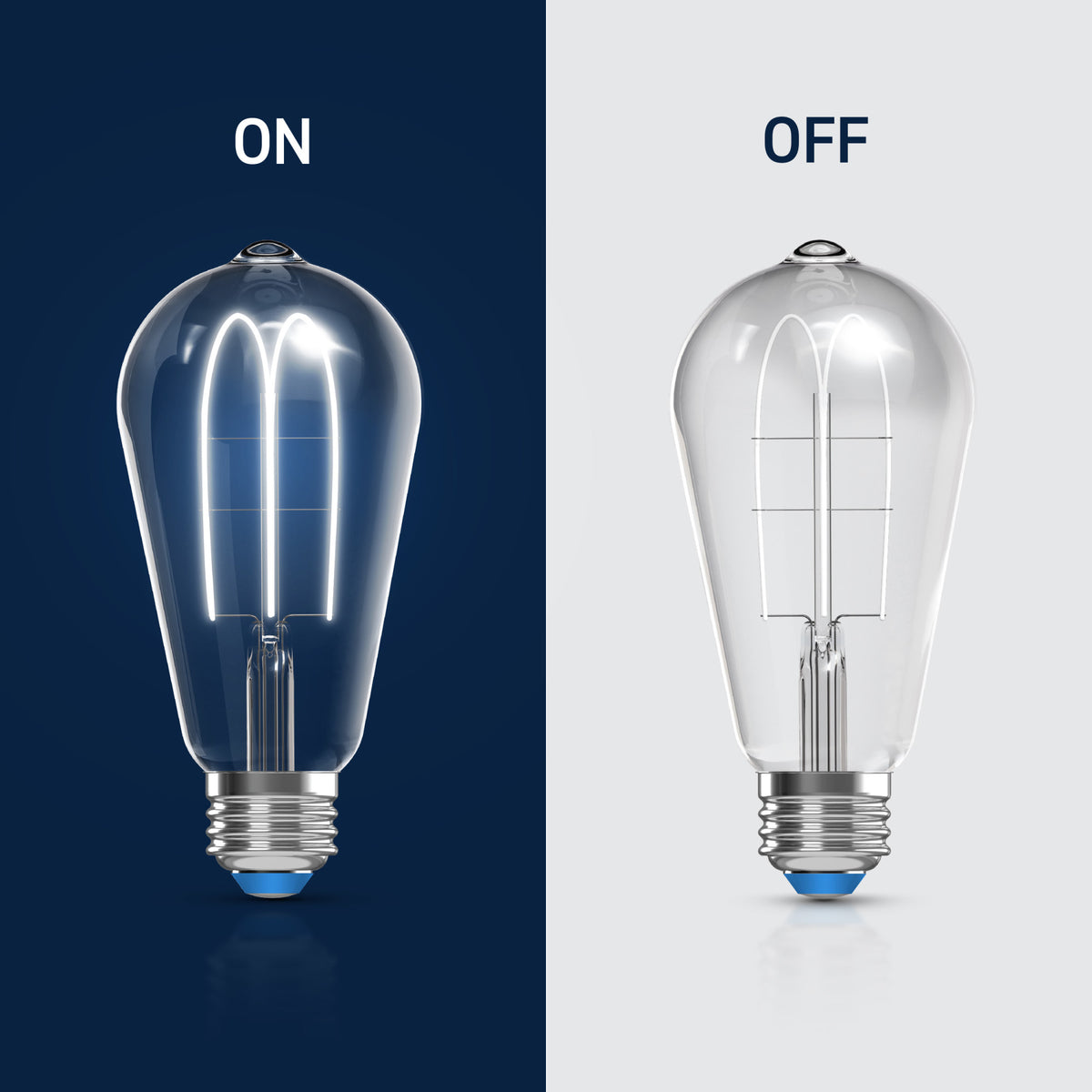 60W Replacement ST19 White Filament Daylight Medium E26 Base Dimmable LED Light Bulb (2-Pack)