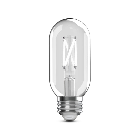 60W Replacement T14 White Filament Switchable White Medium E26 Base Dimmable LED Light Bulb (2-Pack)