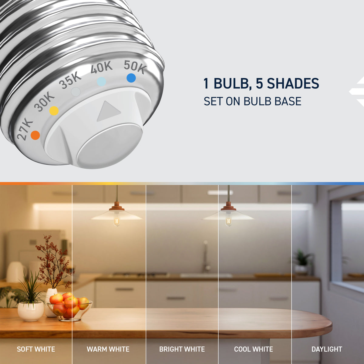 60W Replacement T14 White Filament Switchable White Medium E26 Base Dimmable LED Light Bulb (2-Pack)