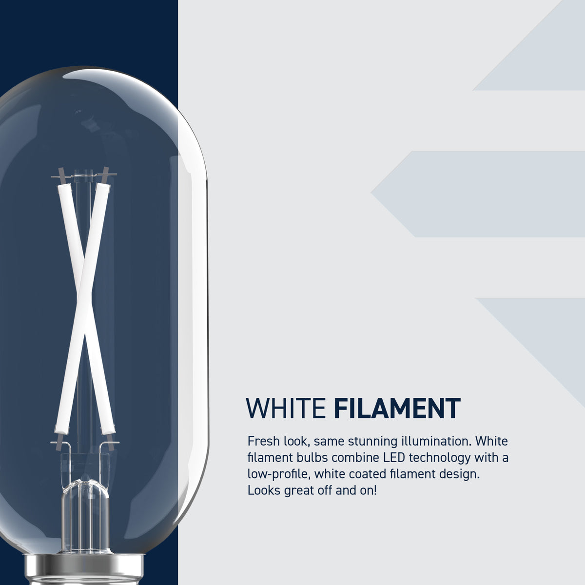 60W Replacement T18 White Filament Switchable White Medium E26 Base Dimmable LED Light Bulb (2-Pack)