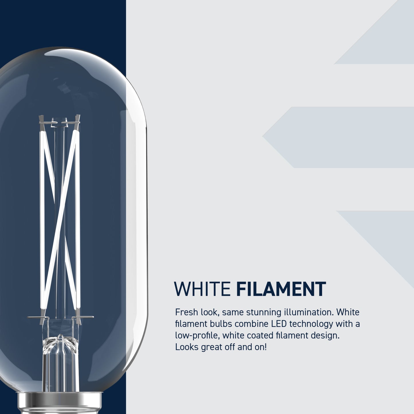 60W Replacement T18 White Filament Switchable White Medium E26 Base Dimmable LED Light Bulb (2-Pack)