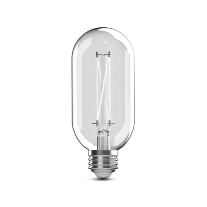 60W Replacement T18 White Filament Switchable White Medium E26 Base Dimmable LED Light Bulb (2-Pack)
