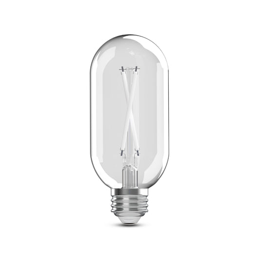 60W Replacement T18 White Filament Switchable White Medium E26 Base Dimmable LED Light Bulb (2-Pack)