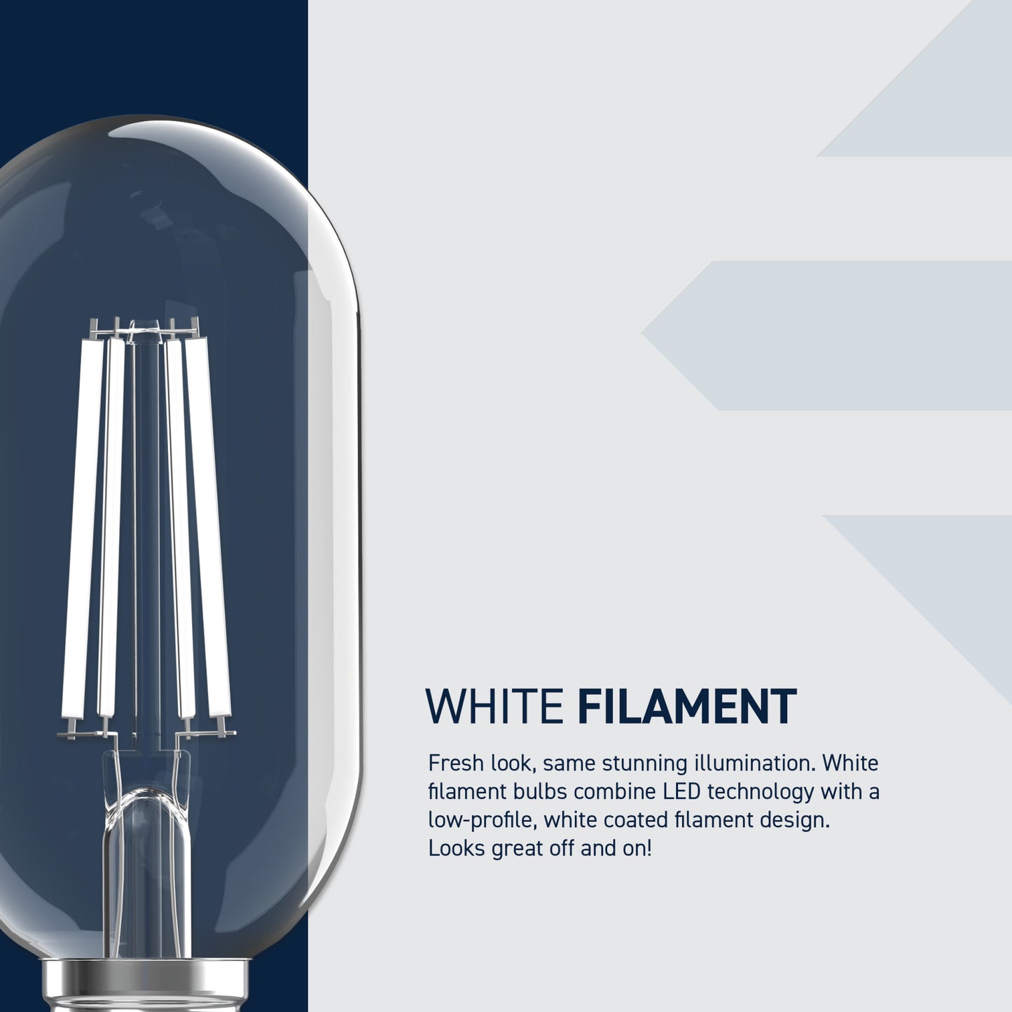 60W Replacement T18 White Filament Daylight Medium E26 Base Dimmable LED Light Bulb (2-Pack)